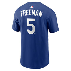 Freddie Freeman Los Angeles Dodgers Home Name & Number T-Shirt Royal