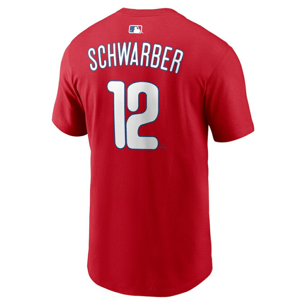 Kyle Schwarber Philadelphia Phillies  Name & Number T-Shirt Red