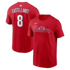 Nick Castellanos Philadelphia Phillies  Name & Number T-Shirt Red