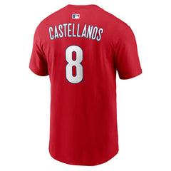 Nick Castellanos Philadelphia Phillies  Name & Number T-Shirt Red