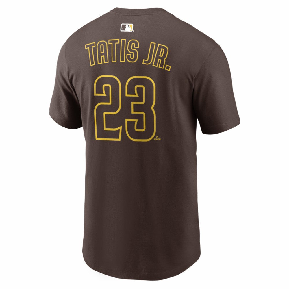Fernando Tatis Jr. San Diego Padres  Name & Number T-Shirt Brown