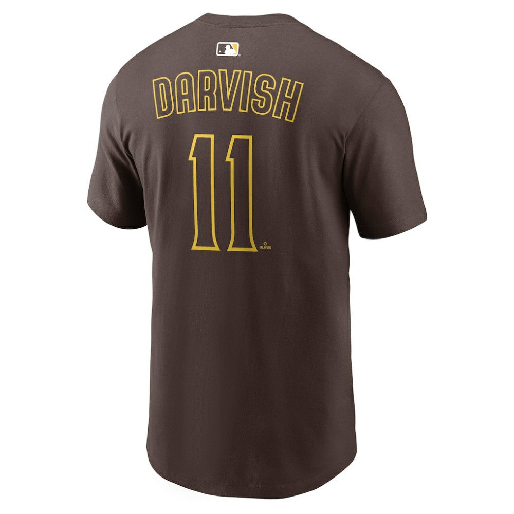 Yu Darvish San Diego Padres  Name & Number T-Shirt Brown