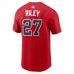 Austin Riley Atlanta Braves Home Name & Number T-Shirt Red