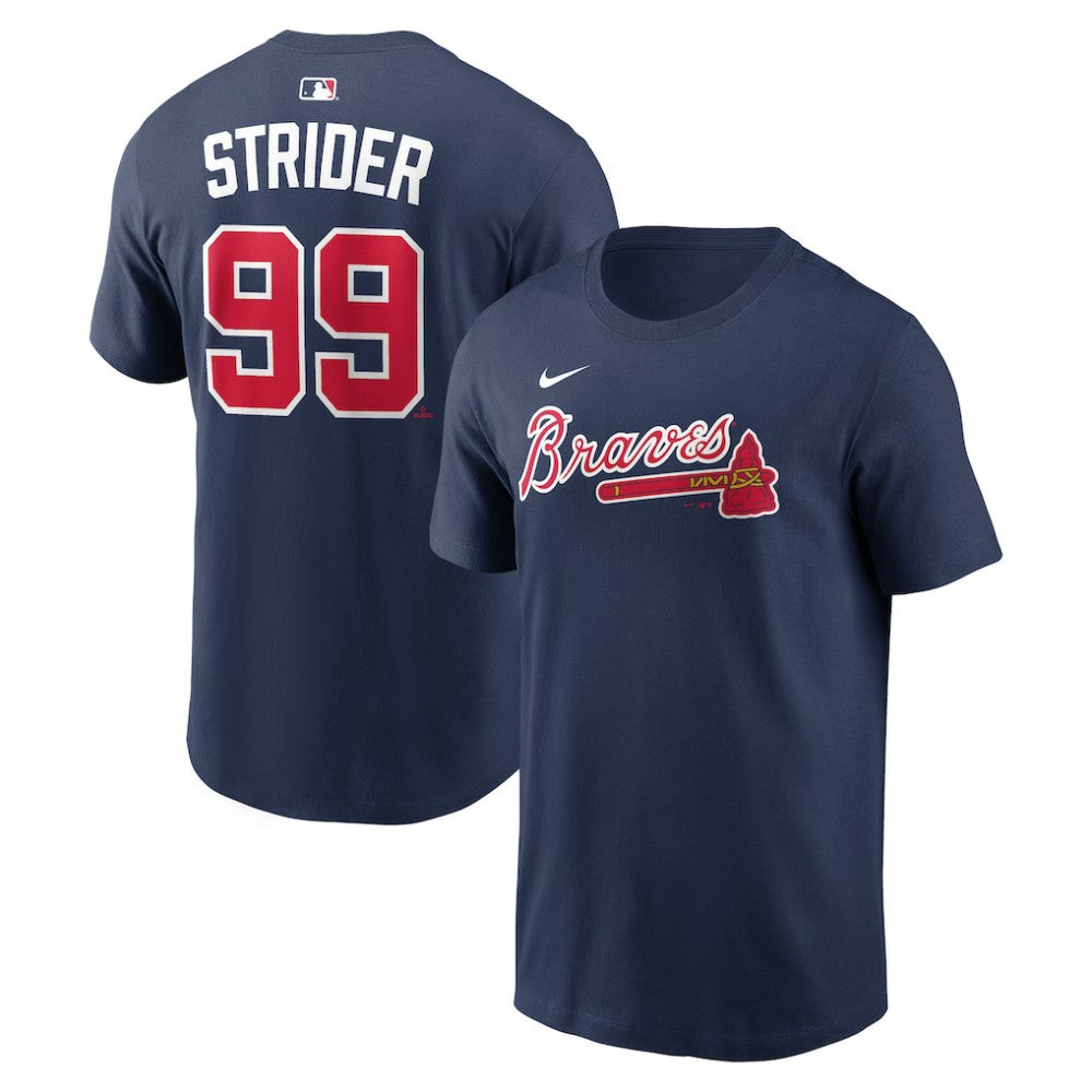 Spencer Strider Atlanta Braves Name & Number T-Shirt Navy