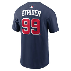 Spencer Strider Atlanta Braves Name & Number T-Shirt Navy