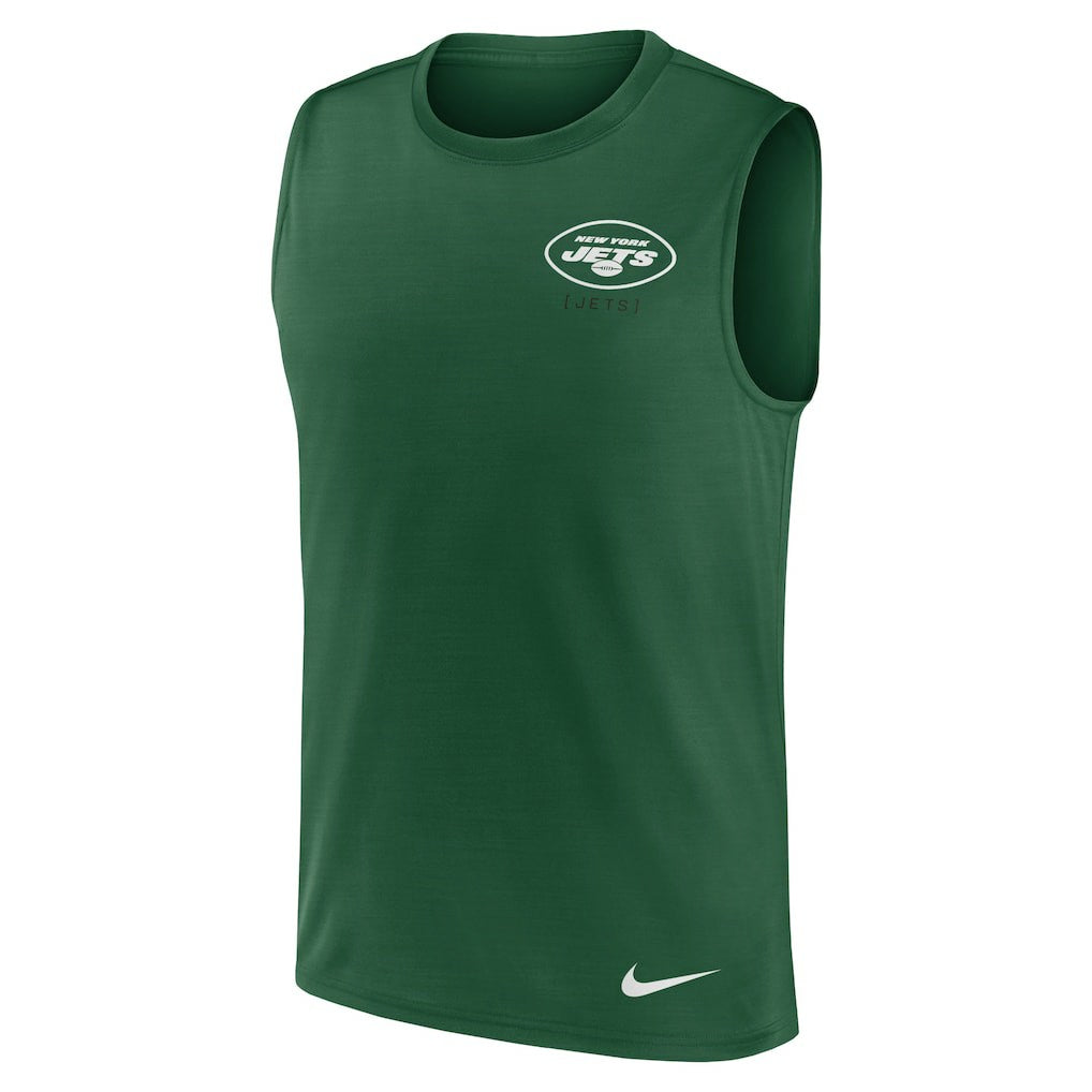 New York Jets Large Logo Lightweight Dri-FIT Muscle Tank Top - Green online