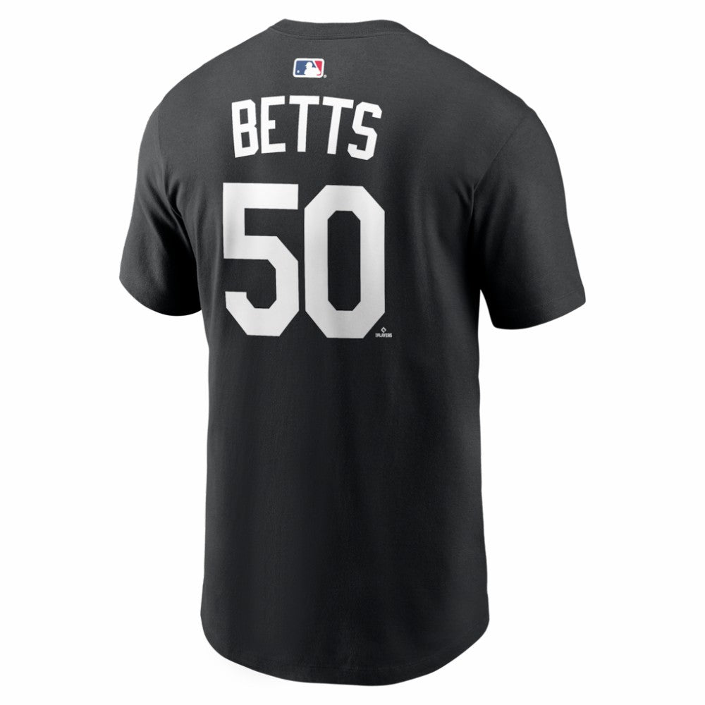 Mookie Betts Los Angeles Dodgers Name & Number T-Shirt Black