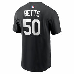Mookie Betts Los Angeles Dodgers Name & Number T-Shirt Black