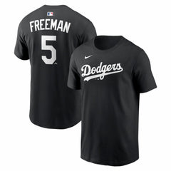 Freddie Freeman Los Angeles Dodgers Name & Number T-Shirt Black