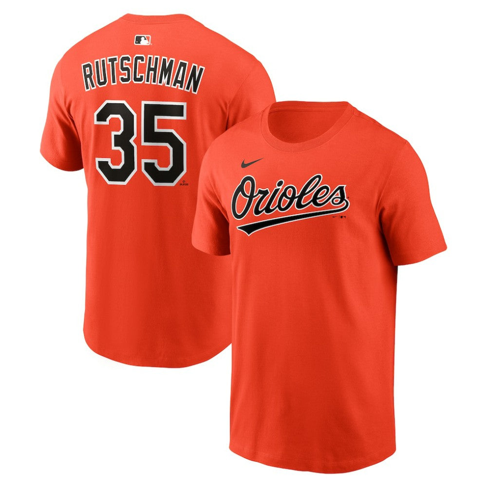 Adley Rutschman Baltimore Orioles  Name & Number T-Shirt Orange