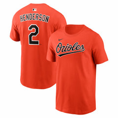 Gunnar Henderson Baltimore Orioles  Name & Number T-Shirt Orange