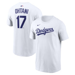 Shohei Ohtani Los Angeles Dodgers Name & Number T-Shirt White
