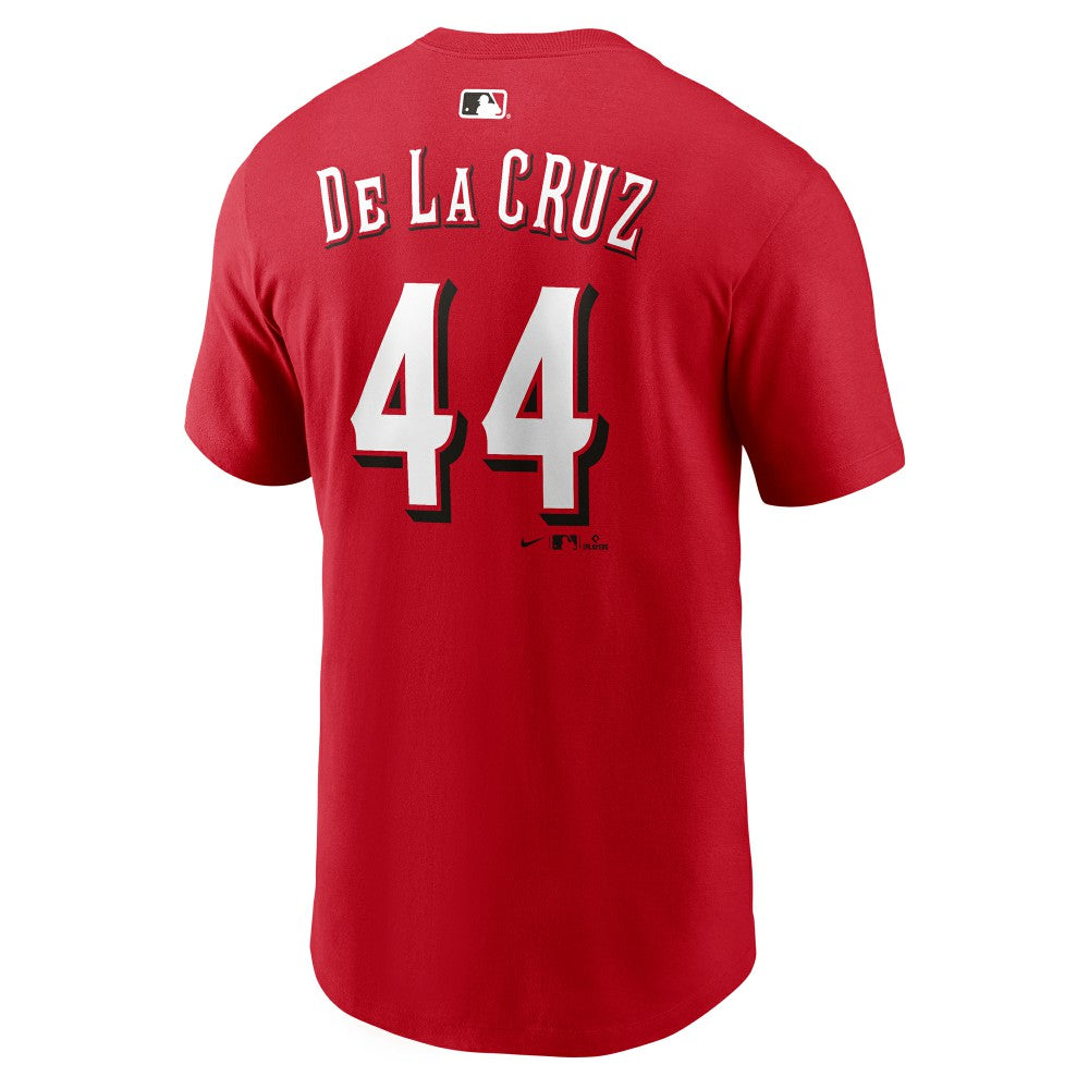 Elly De La Cruz Cincinnati Reds Home Name & Number T-Shirt Red