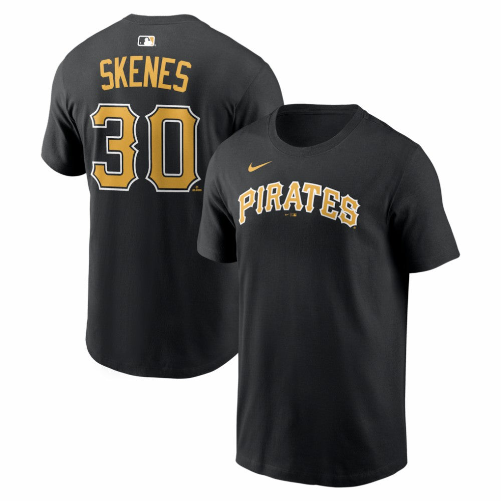 Paul Skenes Pittsburgh Pirates Home Name & Number T-Shirt Black