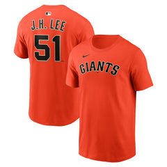 Jung Hoo Lee San Francisco Giants Name & Number T-Shirt Orange