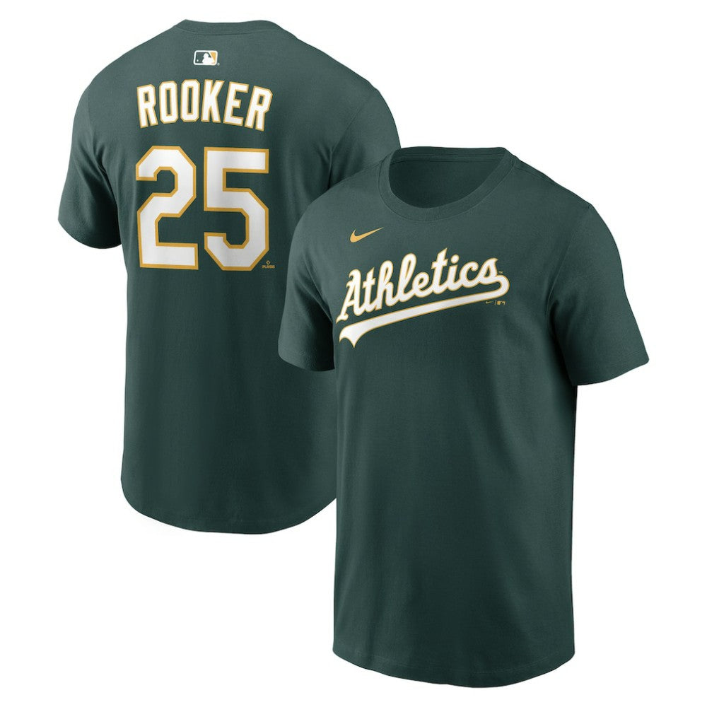 Brent Rooker Athletics Home Name & Number T-Shirt Green