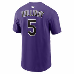 Matt Holliday Colorado Rockies Cooperstown Collection Name & Number T-Shirt Purple