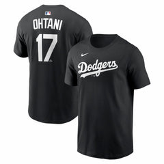 Shohei Ohtani Los Angeles Dodgers Name & Number T-Shirt Black