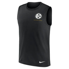 Pittsburgh Steelers Large Logo Lightweight Dri-FIT Muscle Tank Top - Black for sale