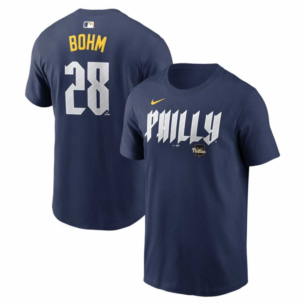 Alec Bohm Philadelphia Phillies City Connect Name & Number T-Shirt Navy