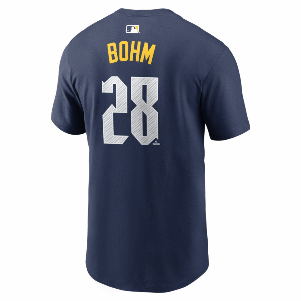 Alec Bohm Philadelphia Phillies City Connect Name & Number T-Shirt Navy