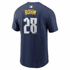 Alec Bohm Philadelphia Phillies City Connect Name & Number T-Shirt Navy