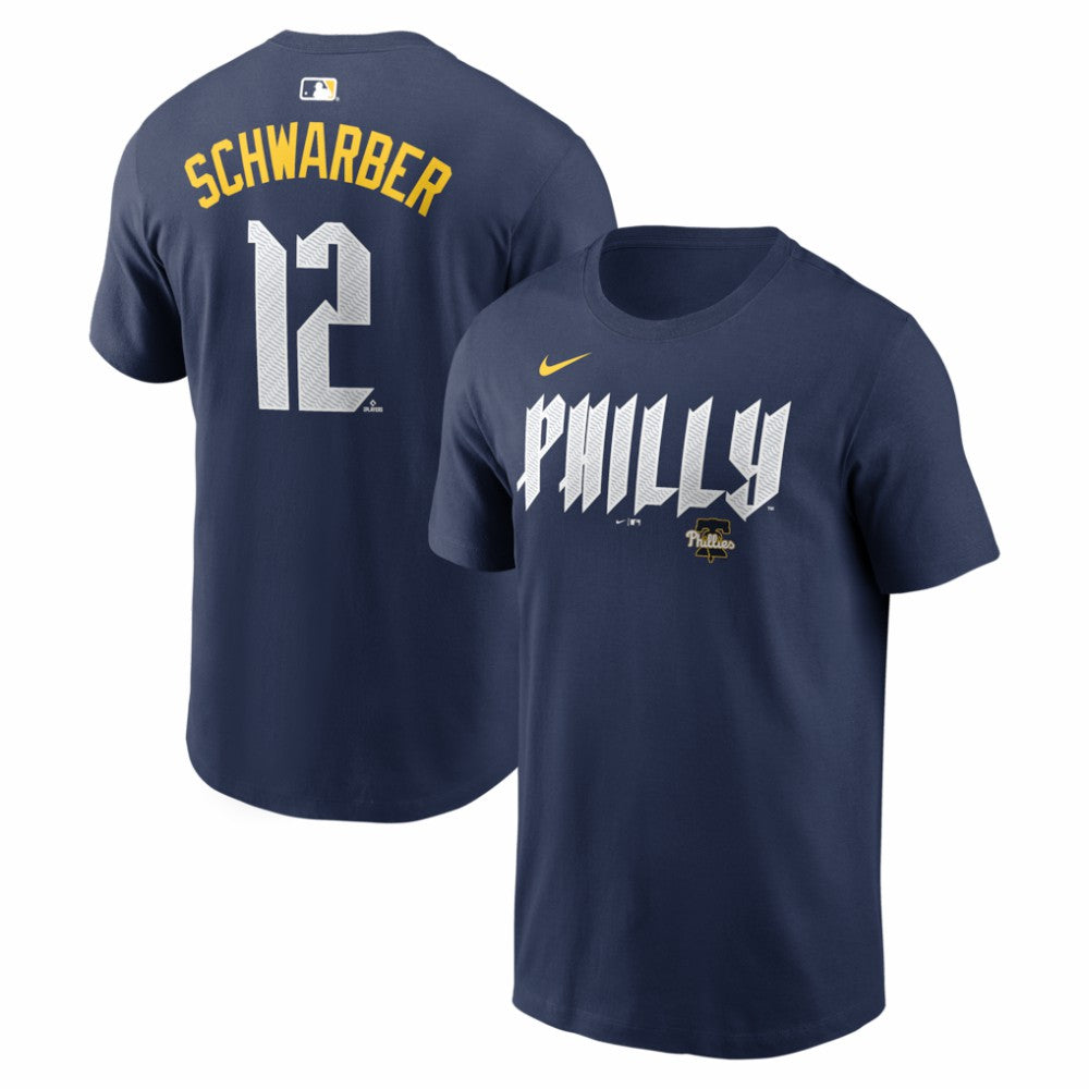 Kyle Schwarber Philadelphia Phillies City Connect Name & Number T-Shirt Navy