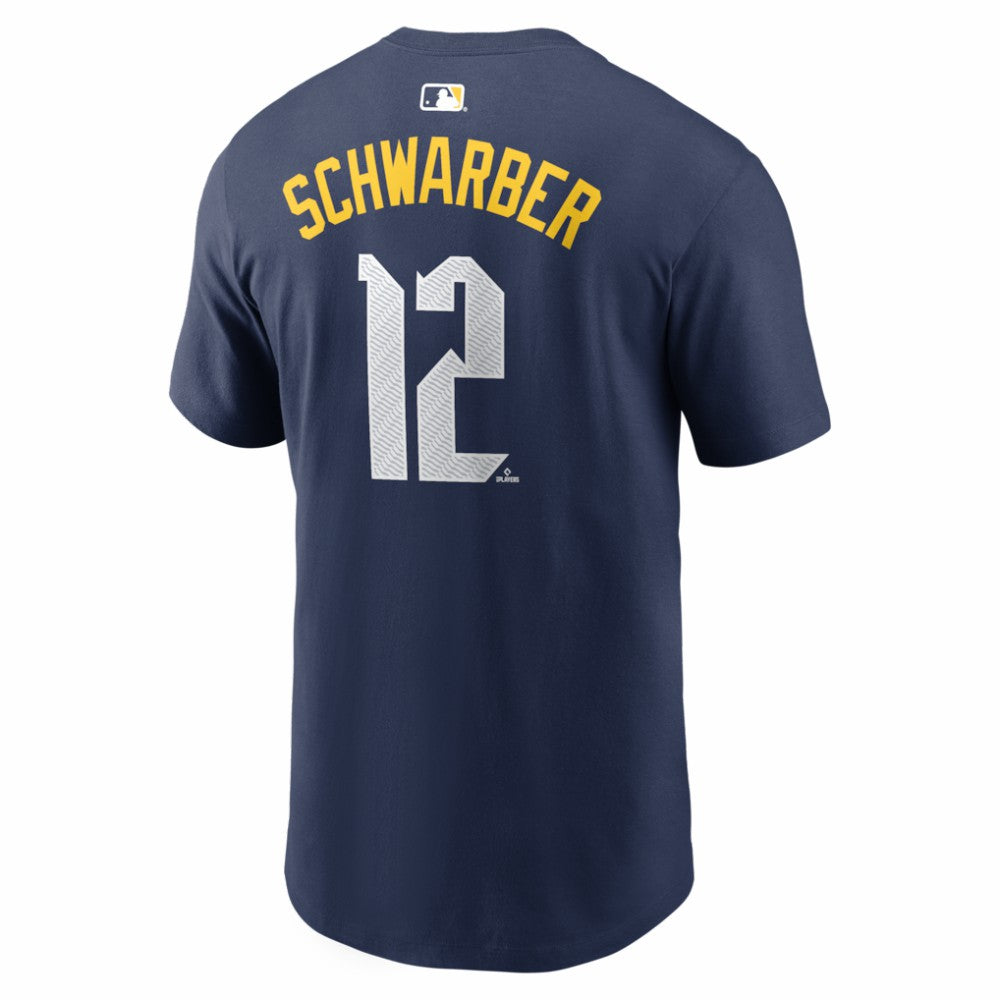 Kyle Schwarber Philadelphia Phillies City Connect Name & Number T-Shirt Navy