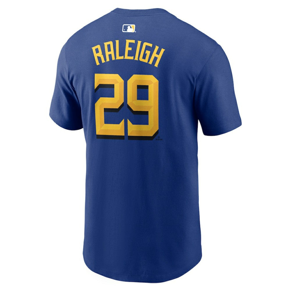 Cal Raleigh Seattle Mariners City Connect Name & Number T-Shirt Royal