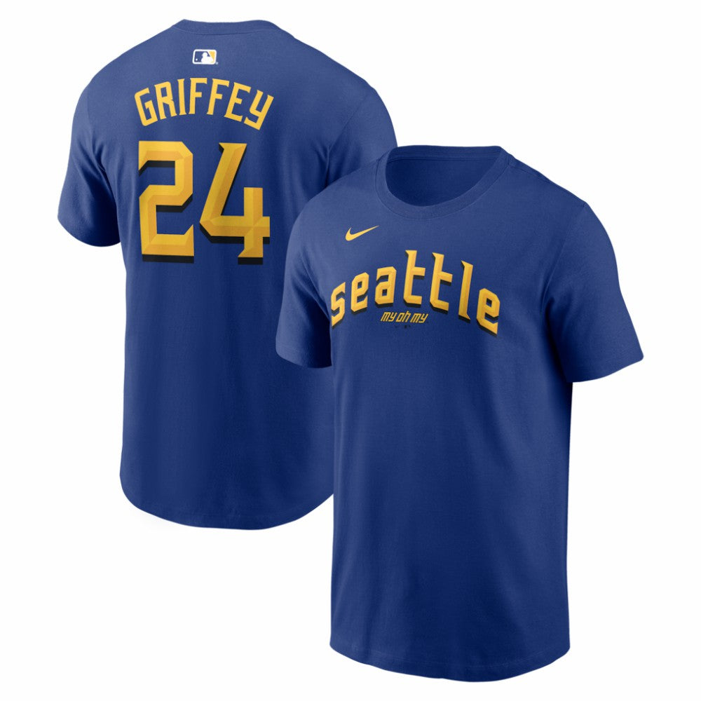 Ken Griffey Jr. Seattle Mariners City Connect Name & Number T-Shirt Royal