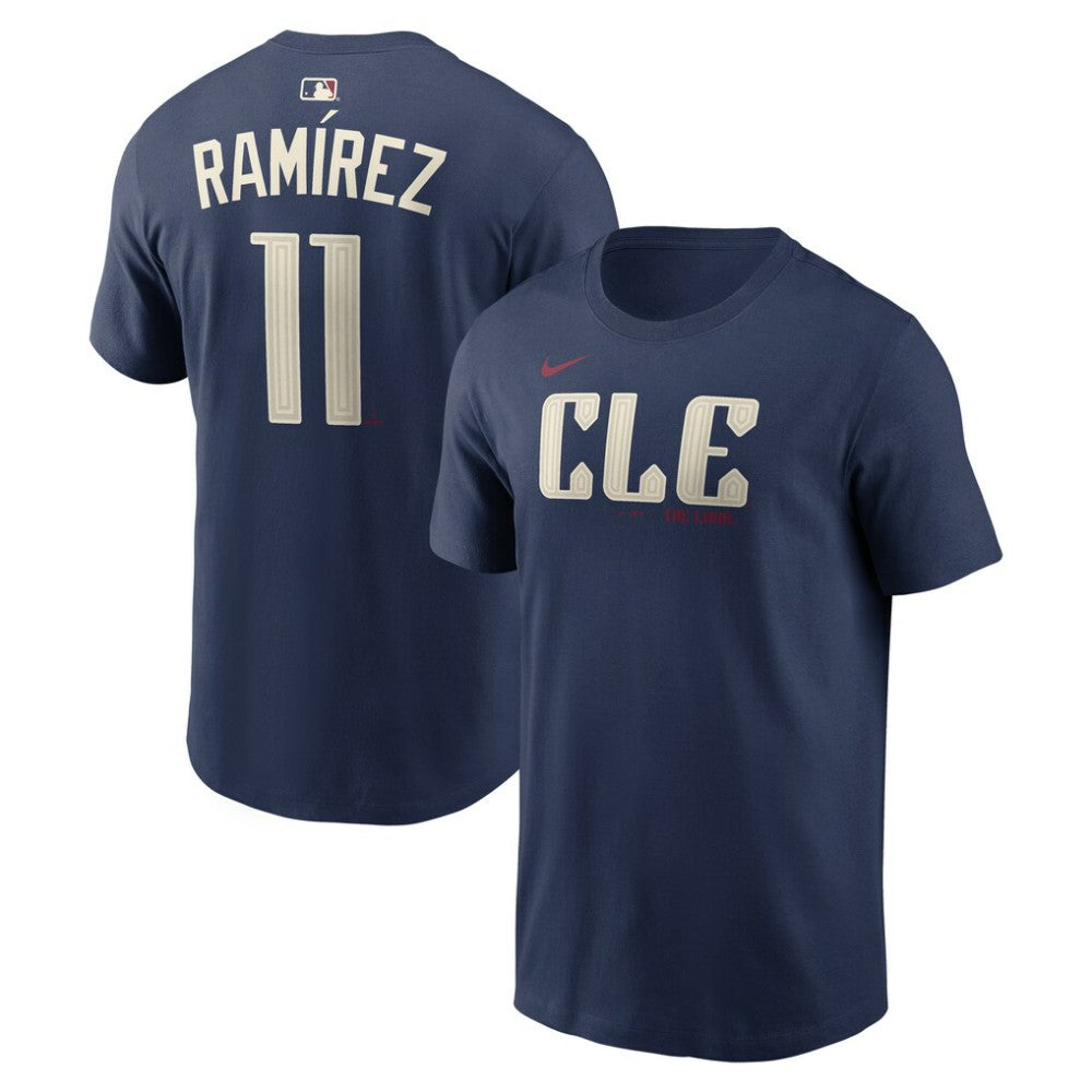 José Ramírez Cleveland Guardians City Connect Name & Number T-Shirt Navy