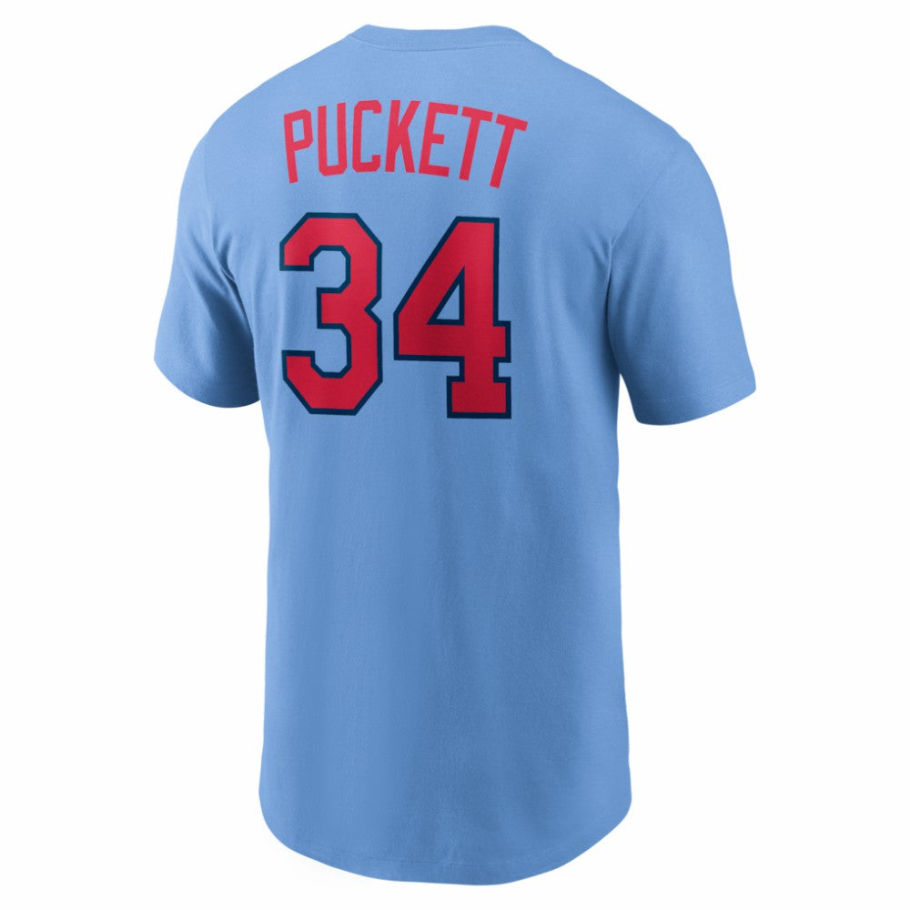 Kirby Puckett Minnesota Twins Cooperstown Collection Name & Number T-Shirt Light Blue