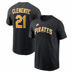 Roberto Clemente Pittsburgh Pirates Cooperstown Collection Name & Number T-Shirt Black