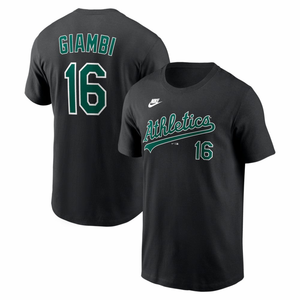 Jason Giambi Athletics Cooperstown Collection Name & Number T-Shirt Black