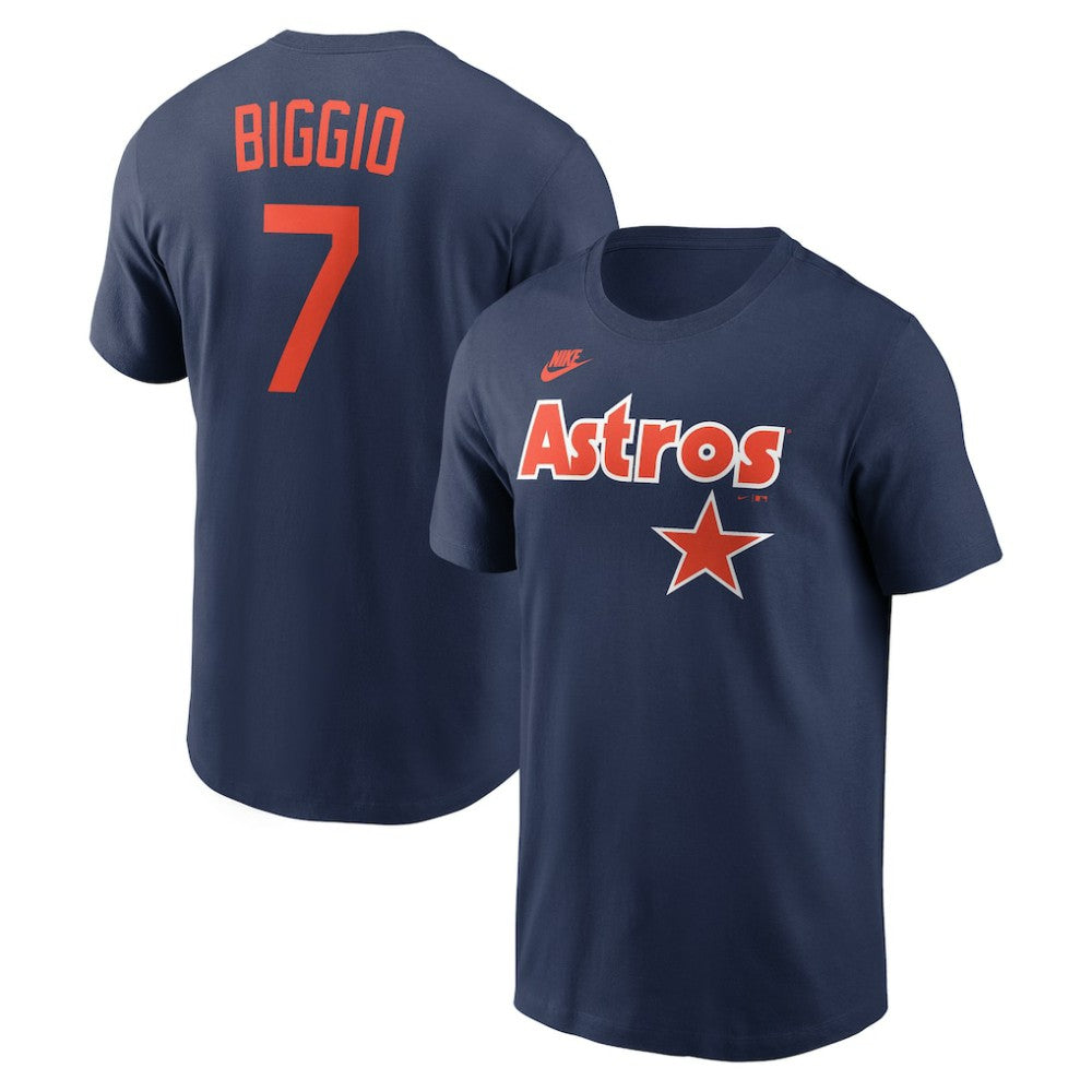 Craig Biggio Houston Astros Cooperstown Collection Name & Number T-Shirt Navy