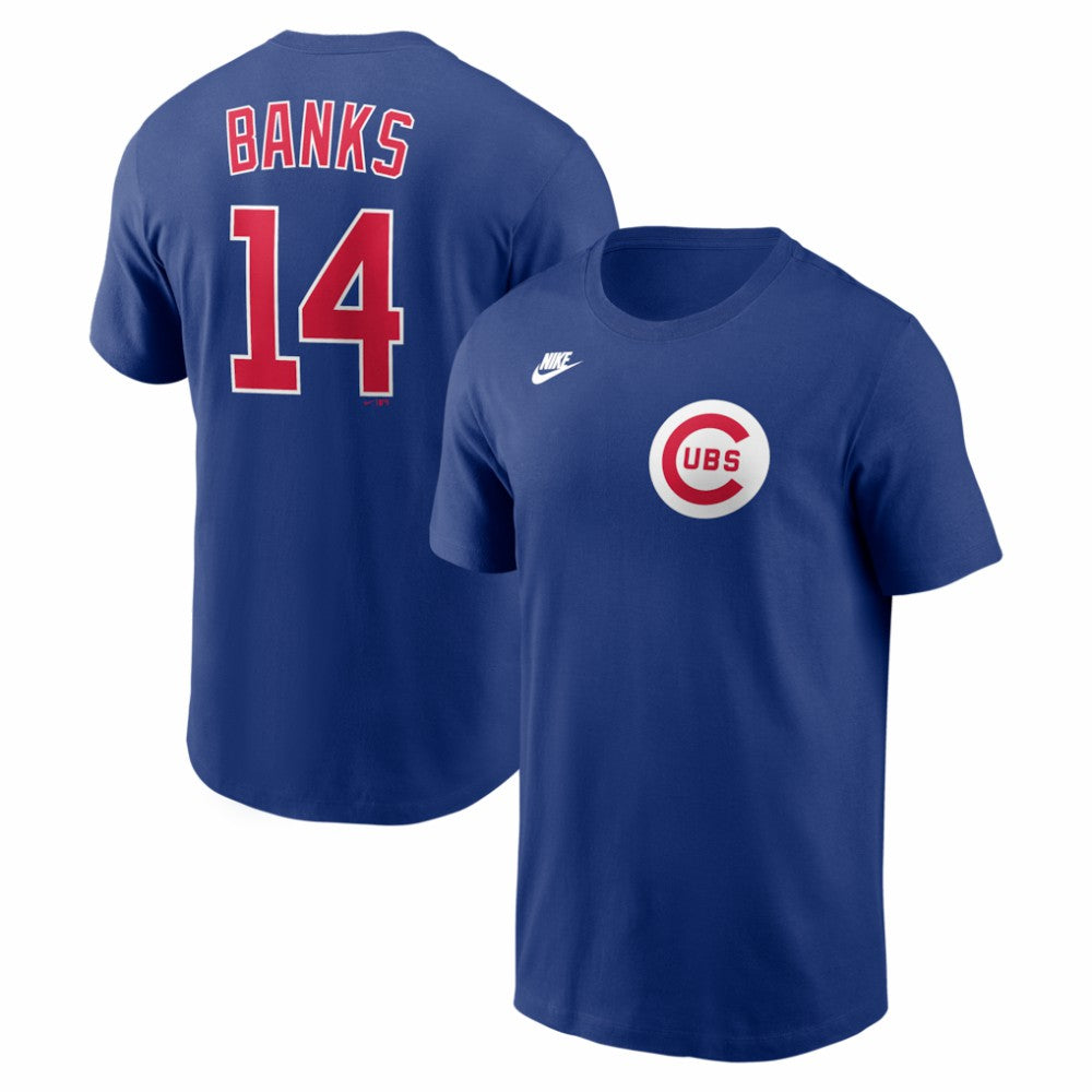 Ernie Banks Chicago Cubs Cooperstown Collection Name & Number T-Shirt Rush Blue