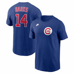 Ernie Banks Chicago Cubs Cooperstown Collection Name & Number T-Shirt Rush Blue