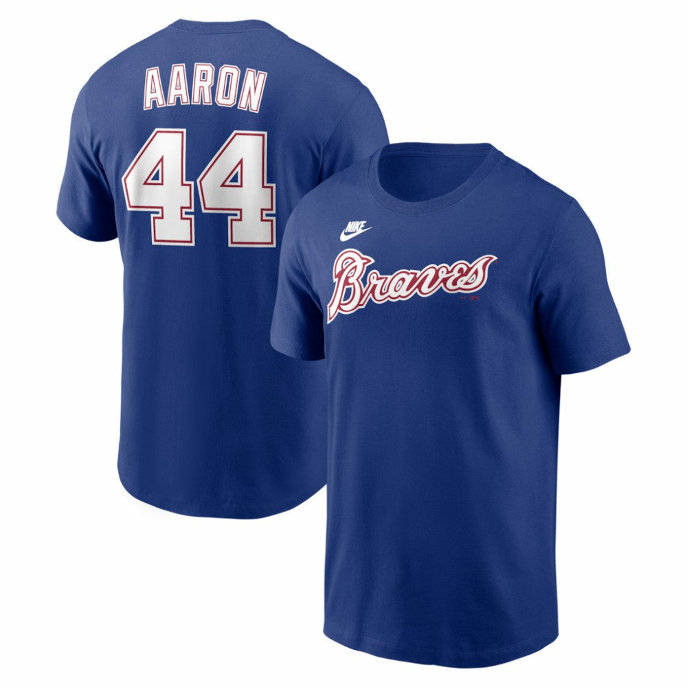 Hank Aaron Atlanta Braves Cooperstown Collection Name & Number T-Shirt Royal