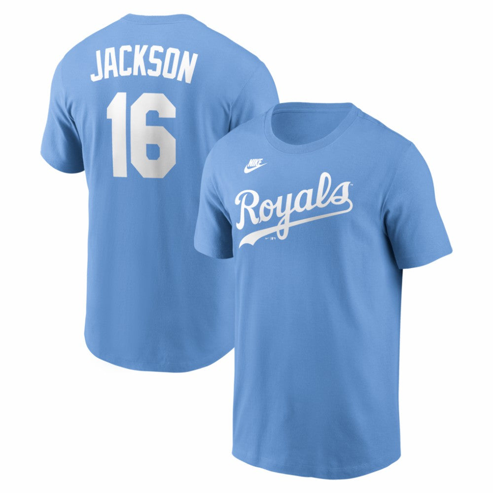 Bo Jackson Kansas City Royals Cooperstown Collection Name & Number T-Shirt Light Blue