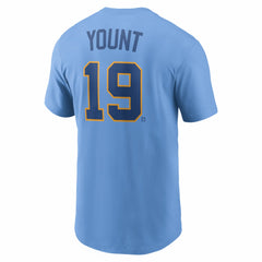 Robin Yount Milwaukee Brewers Cooperstown Collection Name & Number T-Shirt Powder Blue