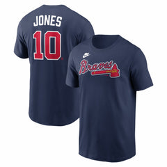 Chipper Jones Atlanta Braves Cooperstown Collection Name & Number T-Shirt Navy