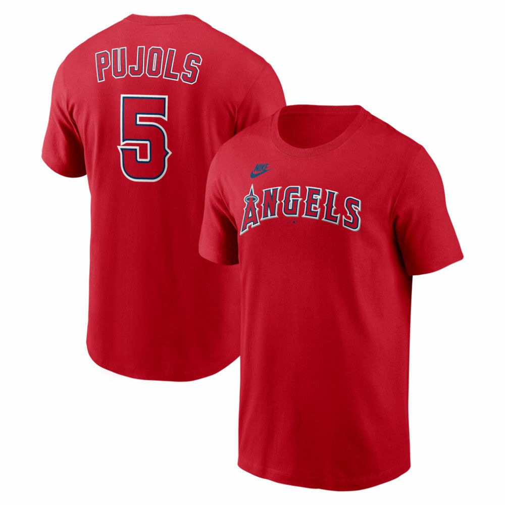Albert Pujols Los Angeles Angels Cooperstown Collection Name & Number T-Shirt Red