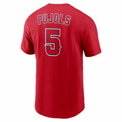 Albert Pujols Los Angeles Angels Cooperstown Collection Name & Number T-Shirt Red