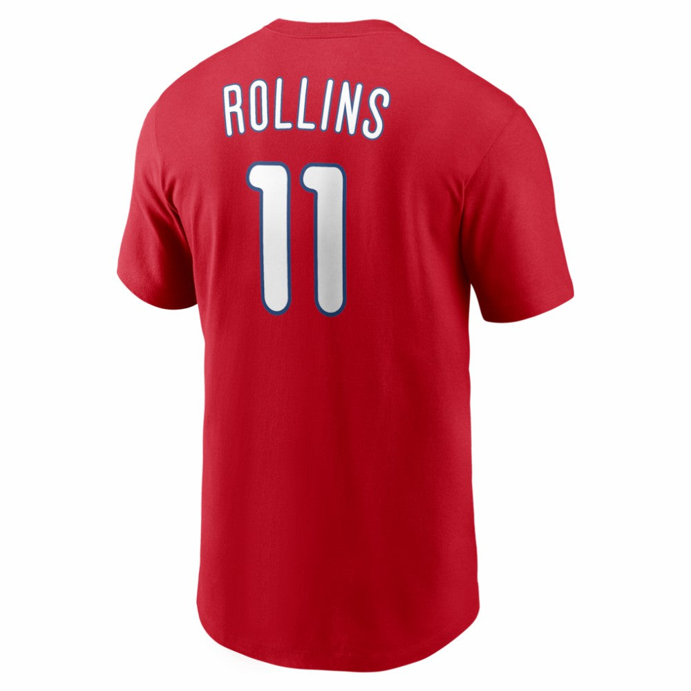 Jimmy Rollins Philadelphia Phillies Cooperstown Collection Name & Number T-Shirt Red