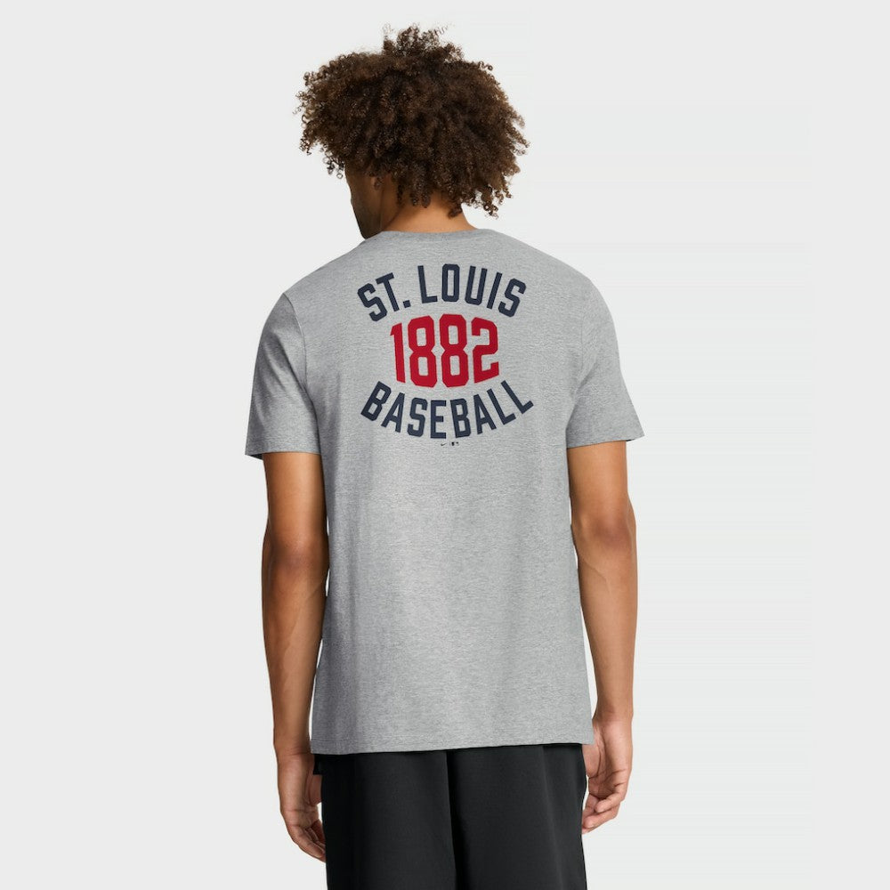 St. Louis Cardinals Cooperstown 2-Hit T-Shirt Heather Gray