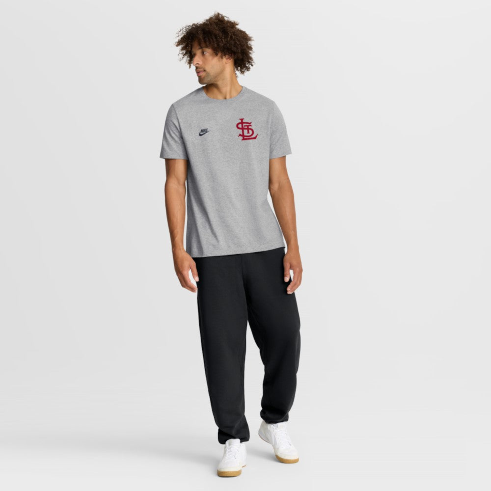 St. Louis Cardinals Cooperstown 2-Hit T-Shirt Heather Gray