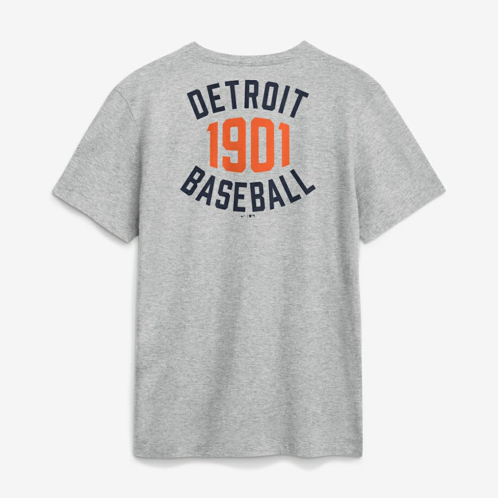 Detroit Tigers Cooperstown 2-Hit T-Shirt Heather Gray