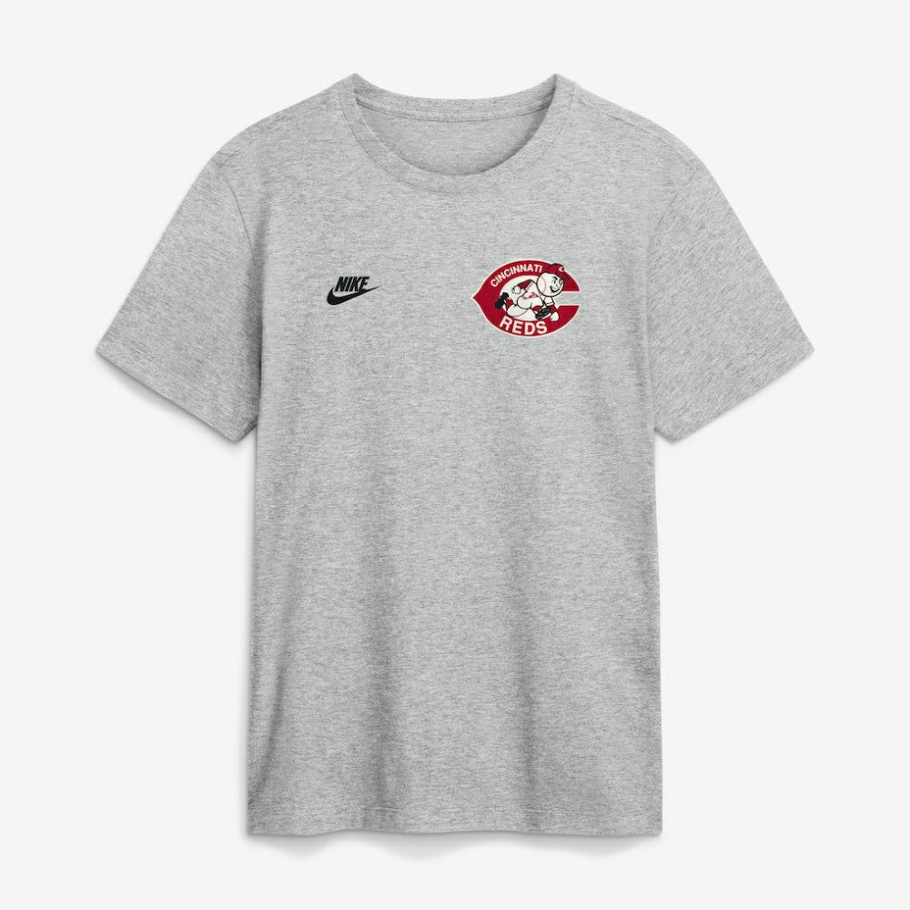 Cincinnati Reds Cooperstown 2-Hit T-Shirt Heather Gray
