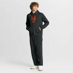 New York Mets Cooperstown Collection Logo Club Hoodie Black