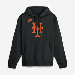 New York Mets Cooperstown Collection Logo Club Hoodie Black